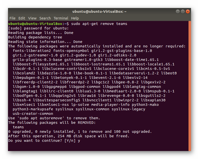 Uninstall Microsoft Teams via Terminal in Ubuntu